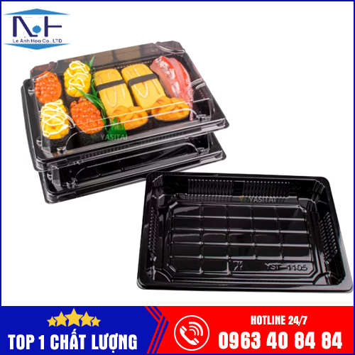 Khay sushi cộng nắp
